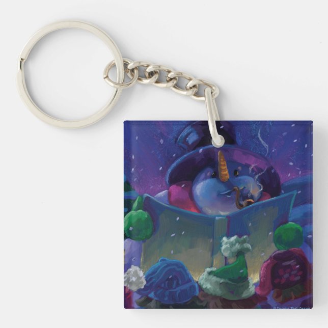 Llavero Lectura en invierno (Frente)