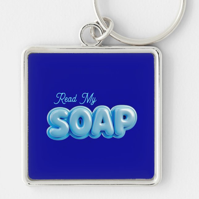 Llavero "Lee mi SOAP" Llave azul (Frente)