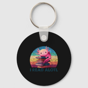 Llavero Lee un amante del libro de ajolote 'lotl bibliotec
