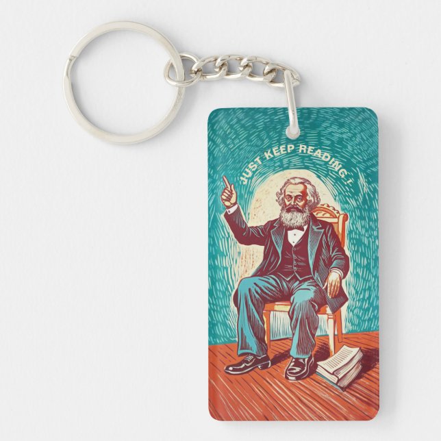 Llavero leer Karl Marx Saint Fun Design (Frente)