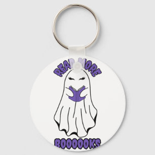 Llavero Leer más libros Halloween Ghost Purple