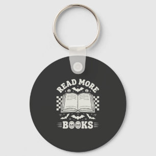 Llavero Leer Más Libros Retro Halloween Amante De Los Libr
