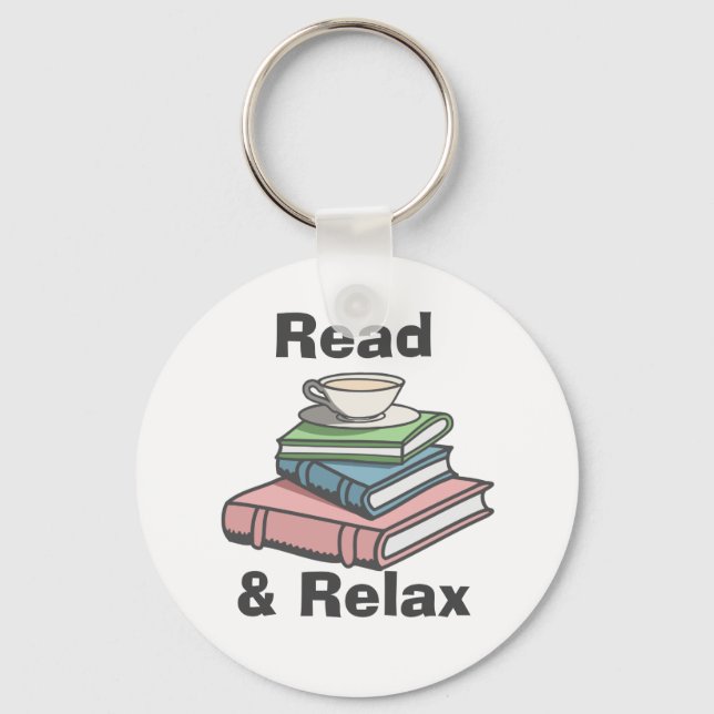 Llavero Leer y relajarse (Anverso)