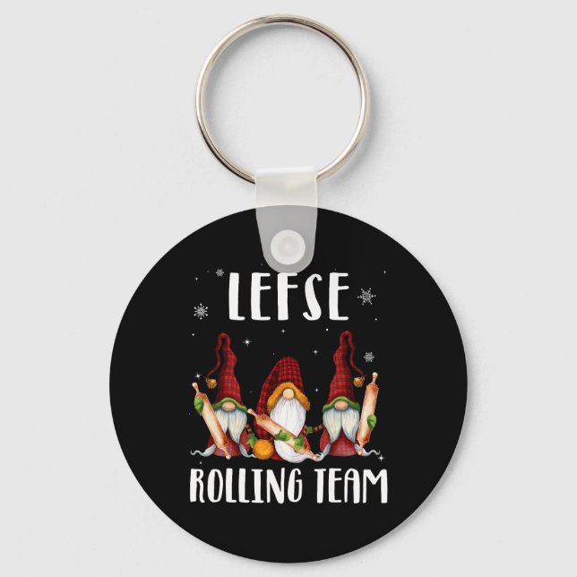 Llavero Lefse Rolling Team Gnomes Navidades Xmas Plaid Kid (Anverso)