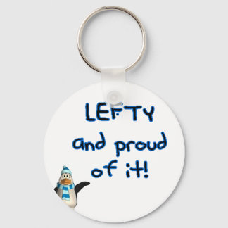 Llavero ¡Lefty y Orgulloso! Con pingüino en azul y negro