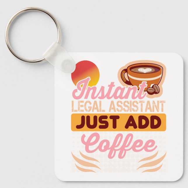 Llavero Legal Assistant Coffee Keychain Gift (Anverso)