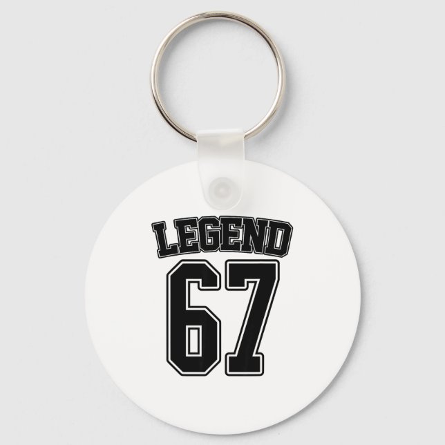 Llavero Legend 67 Six Seven Srts Number Varsity Team 67th  (Anverso)