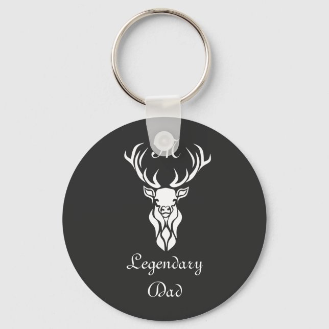 Llavero Legendario papá White Tail Deer White Chalk Shadow (Anverso)