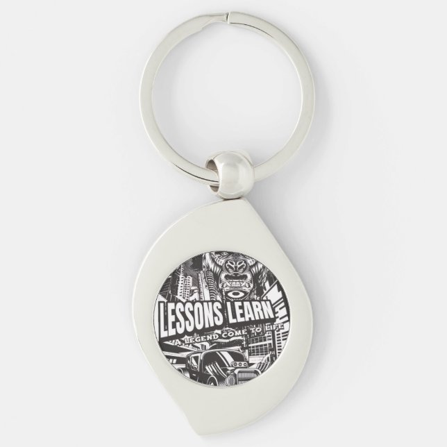 LLAVERO LEGENDARY GORILLA LESSONS LEARN METAL KEYCHAIN  (Anverso)