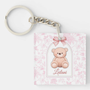 Llavero Leilani Diseño de guardería de osito rosado pers
