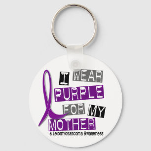 Llavero LEIOMYOSARCOMA Uso Púrpura Para Mi Madre 37