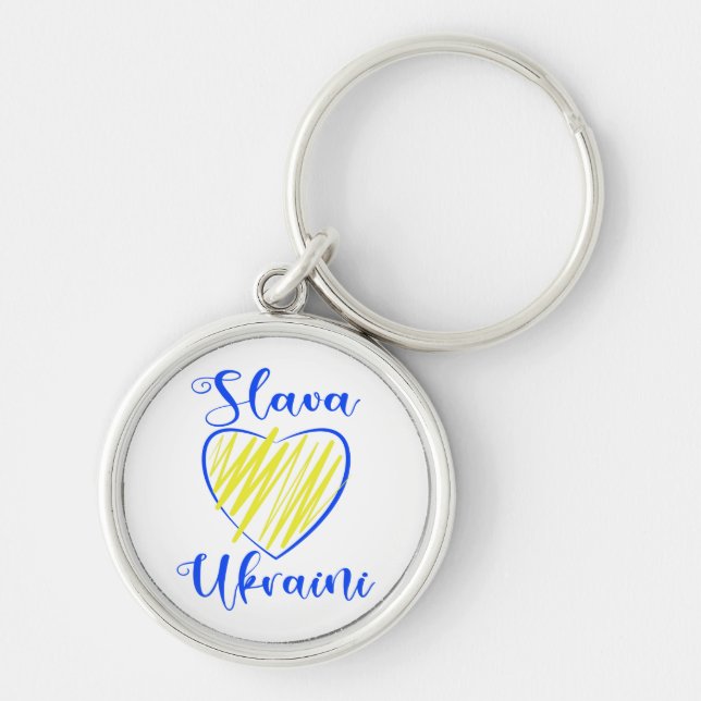 Llavero Lema Eslava Gloria ucraniana al corazón de Ucrania (Frente)