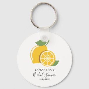 Llavero Lemon Citrus Bridal Shower Hand Lettered Keepsake