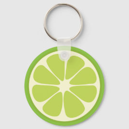 Llavero Lemon Lime Green Juicus Summer Citrus Fruit Slice