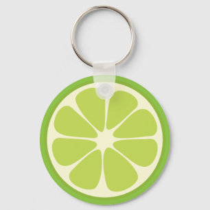 Llavero Lemon Lime Green Juicus Summer Citrus Fruit Slice
