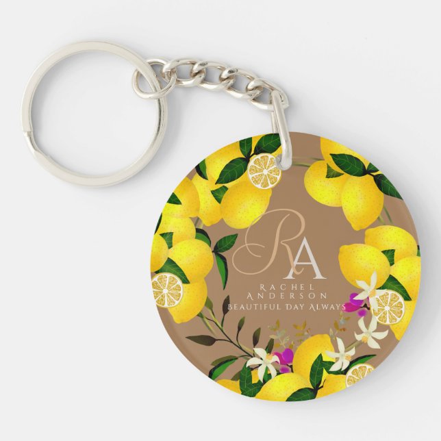 Llavero Lemon Monogram Brown (Frente)