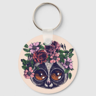 Llavero Lemur floral dulce