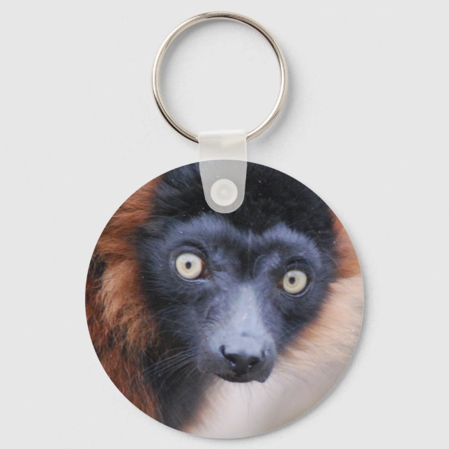 Llavero Lemur Keychain de Red Ruffed (Anverso)
