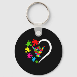 Llavero Lenguaje de Rótulo ASL Amor Autismo Awareness Day