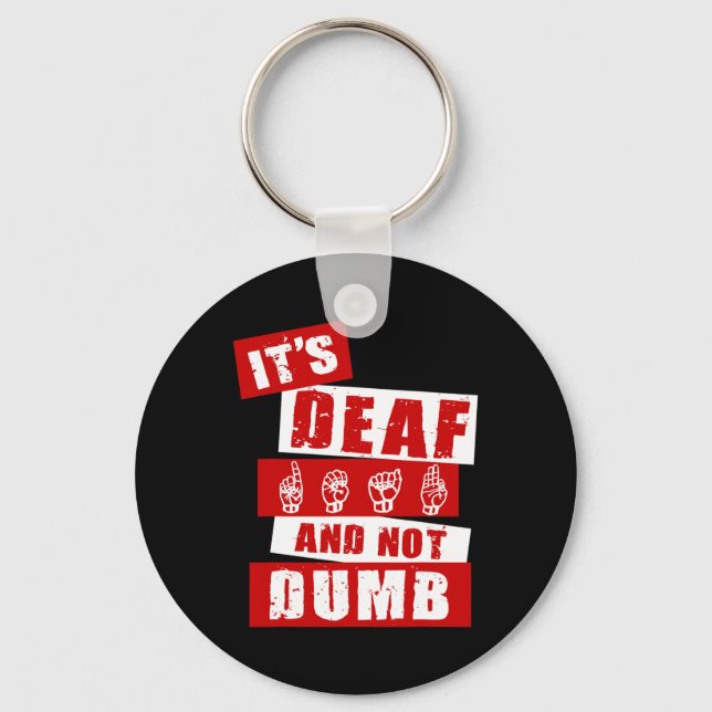 Llavero Lenguaje de Rótulo Conciencia Sorda Hand Talk ASL  (Anverso)