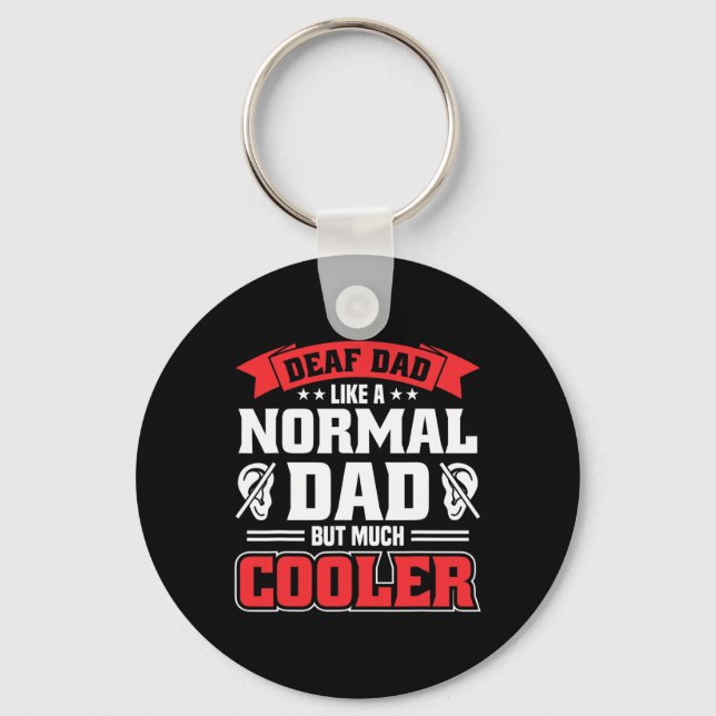 Llavero Lenguaje de Rótulo masculino Sensibilización sorda (Anverso)