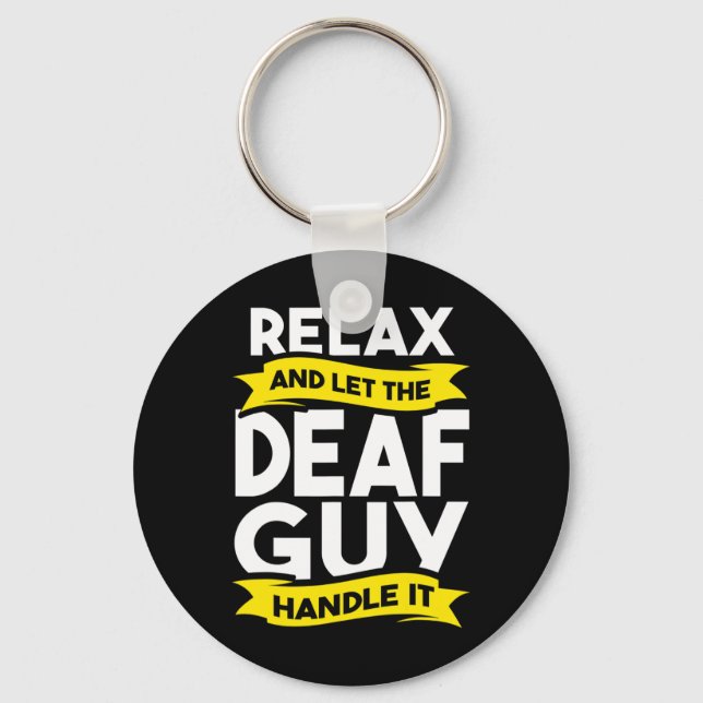 Llavero Lenguaje de Rótulo Pérdida de audición para la tom (Anverso)