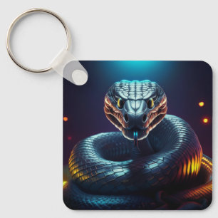 Llavero Lengüetazo de serpiente víbora plateada