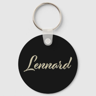 Llavero Lennard Name whitegold Button Schlüsselanhänger