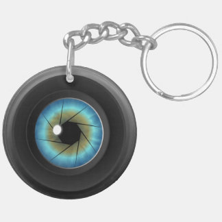 Llavero Lente de cámara de ojos azul Keychain acrílico de 