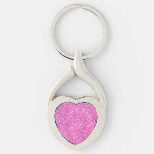 Llavero Lentejuelas rosadas brillantes