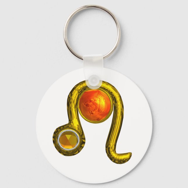 Llavero LEO GOLD ZODIAC BIRTHDAY JEWEL Astrología (Anverso)