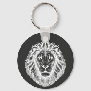 Llavero Leo Lions Head Zodiac Art Ink ilustracion