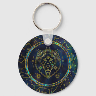Llavero Leo Zodiac Gold Abalone en Constellation