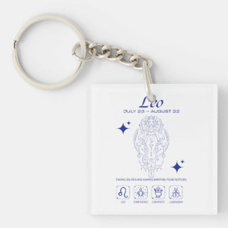 Llavero Leo Zodiaco Confianza Astrología Arte de Línea