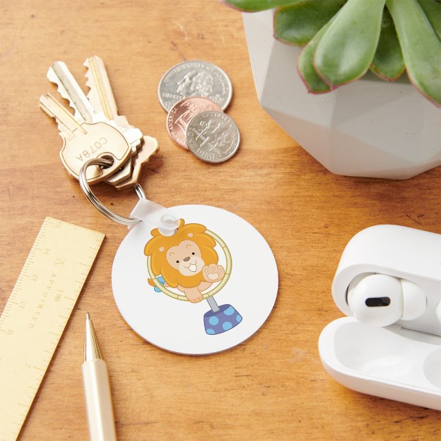 Llavero León Circo Saltando A Través De Un Carrote (Subido por el creador)