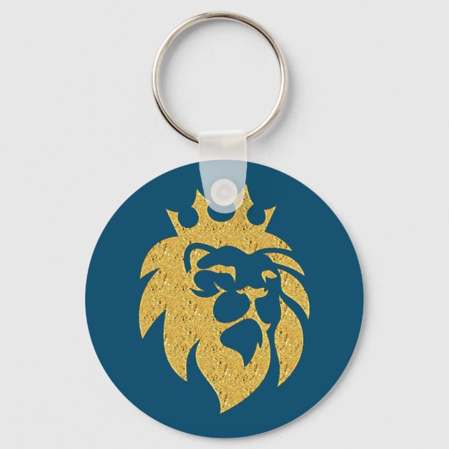 Llavero León con corona - Estilo de oro 1 (Anverso)
