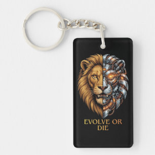 Llavero León Cyborg Evoluciona o Muere Arte Motivacional d