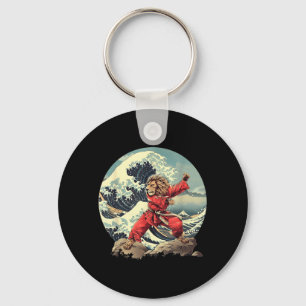 Llavero León de Karate Olas Monte Fuji Kickboxing Taekwond