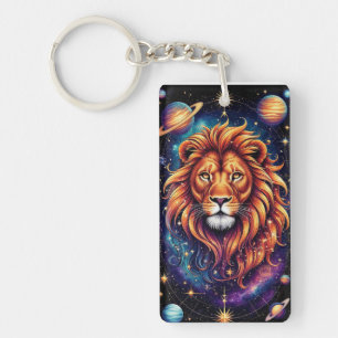 Llavero León en galaxia estelar cósmica