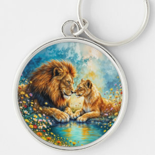 Llavero León Leona gatos salvajes naturaleza amor vida sil