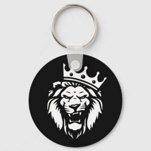 Llavero León ruidoso con corona