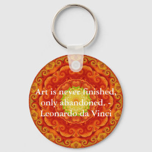 Llavero Leonardo da Vinci art quote