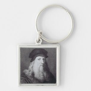Llavero Leonardo da Vinci, grabado por el Raphael