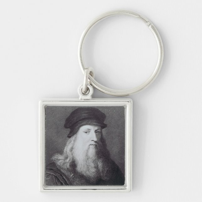 Llavero Leonardo da Vinci, grabado por el Raphael (Frente)