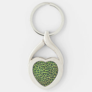 Llavero Leopard Black and Green Print