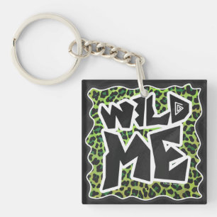 Llavero Leopard Black and Green Print