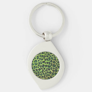 Llavero Leopard Black and Green Print