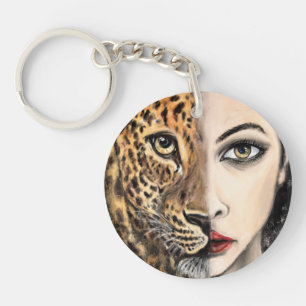 Llavero Leopard Chica Keychain