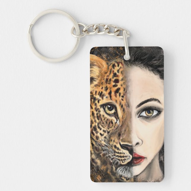 Llavero Leopard Chica Keychain (Frente)