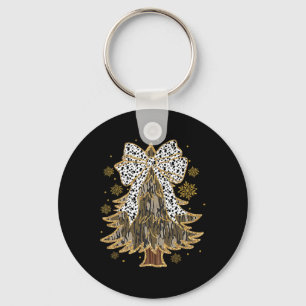 Llavero Leopard Coquette Bow Camo Caza de Árbol de Navidad